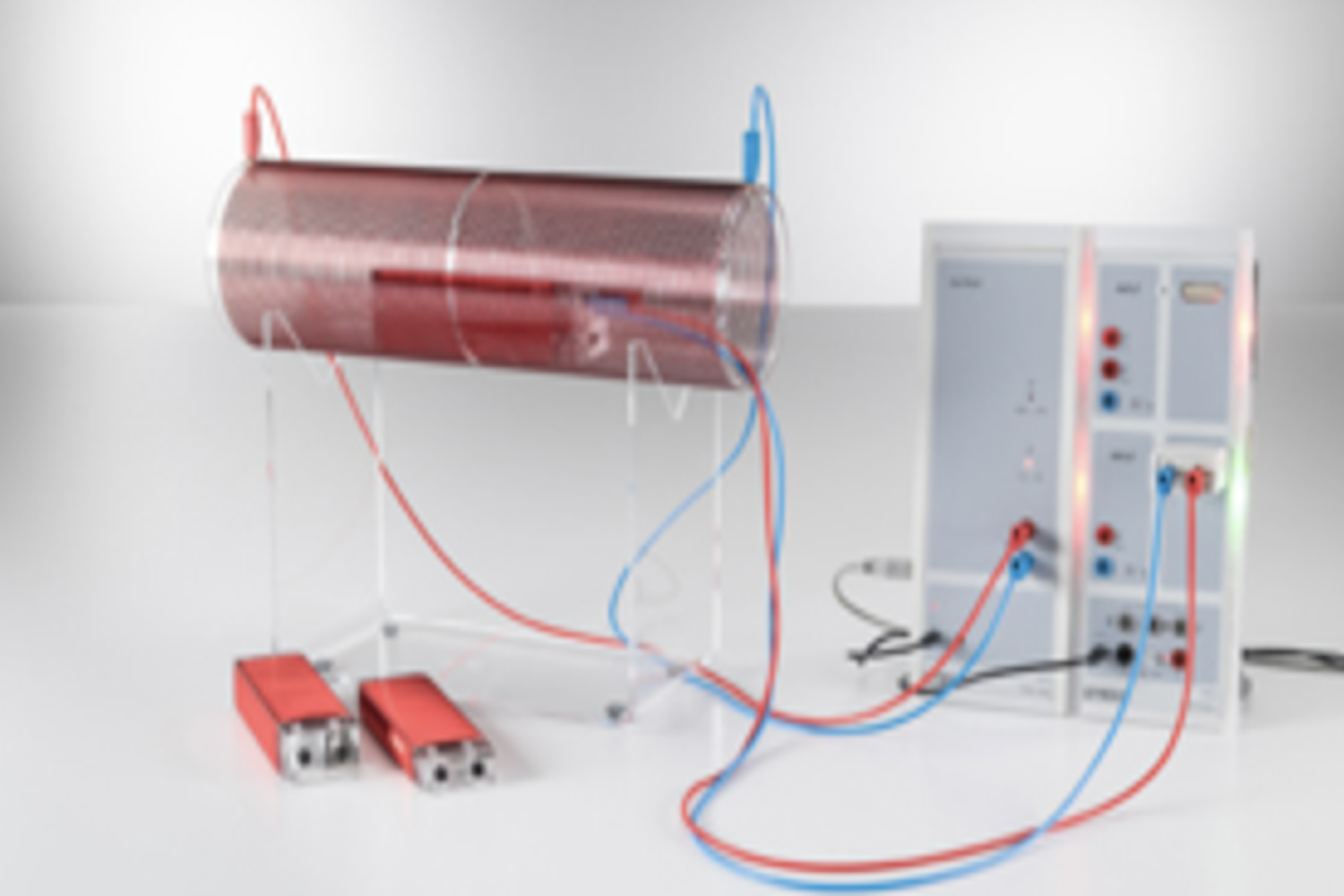 Measuring the induction voltage in a conductor loop for a variable magnetic field - with Power-CASSY as variable source of current